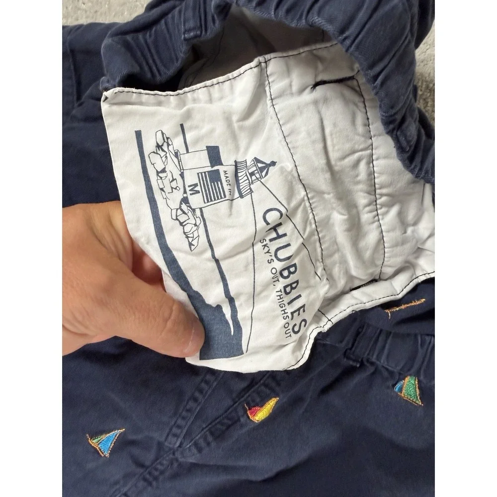 Chubbies Shorts Mens M Blue Sailboats AOP 5